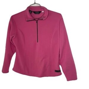 Black Diamond Womens 1/4 Zip Fleece Pullover Jacket Sz M Pink Long Sleeve USA